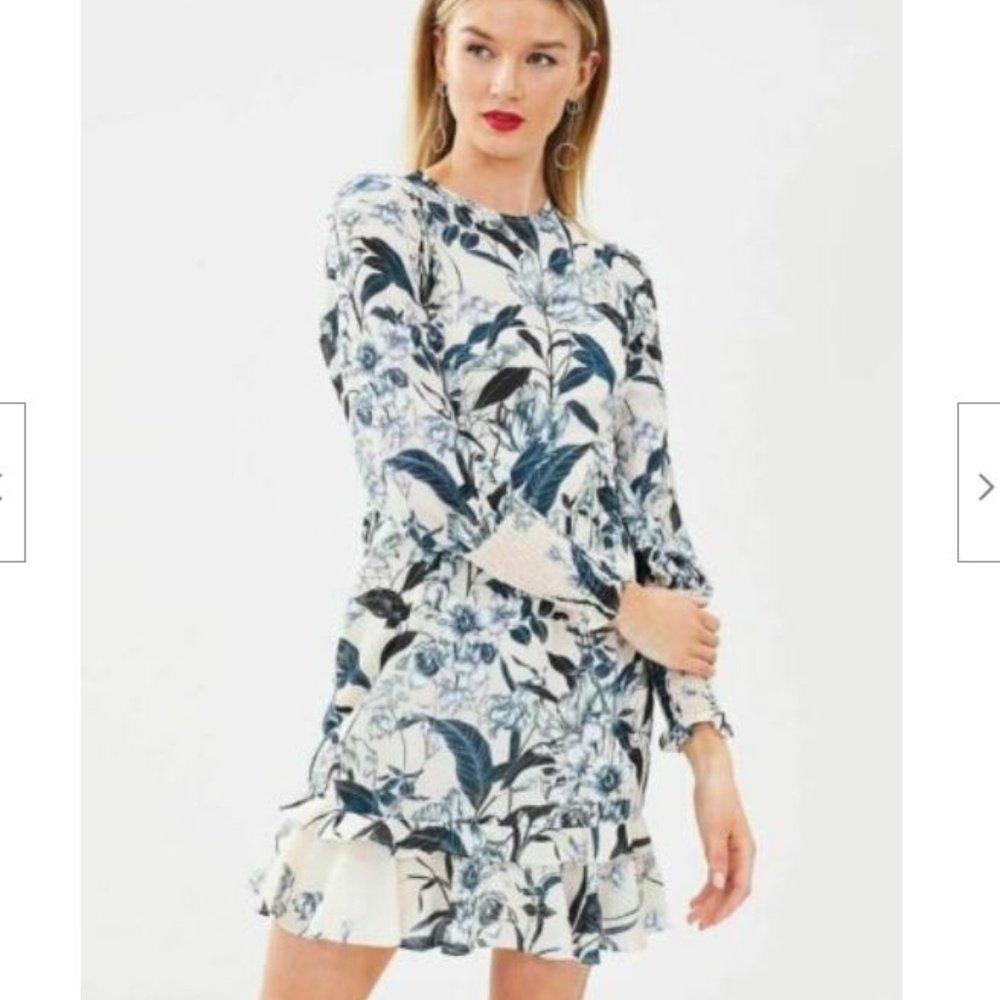 Cooper St Vanilla Long Sleeve Mini Dress in Print